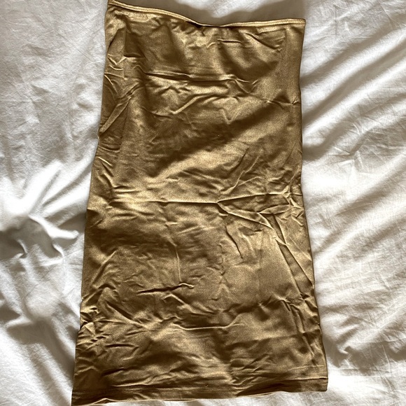 Vintage American Apparel Gold Tube Dress - Picture 1 of 8